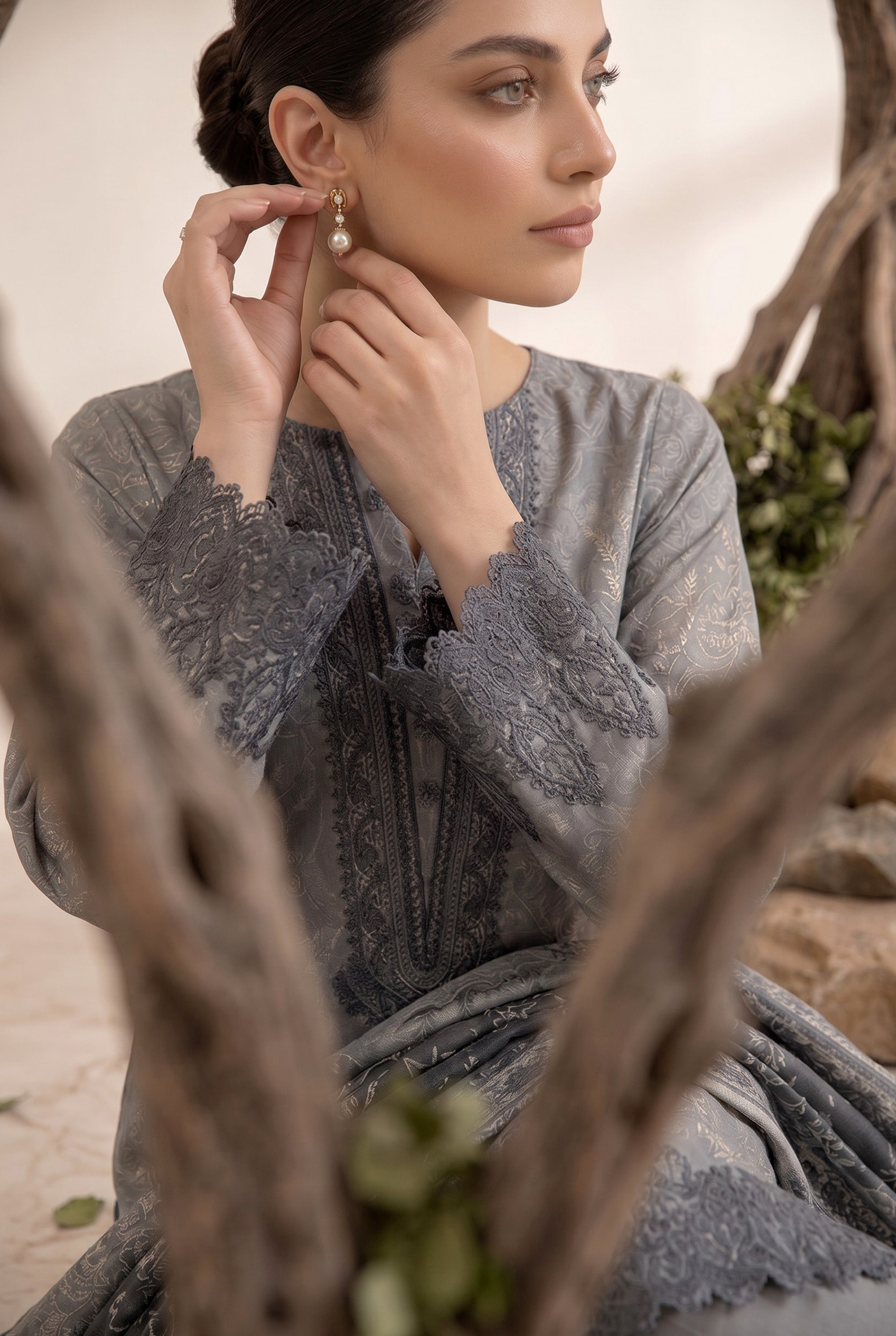 Luxury Embroidered Unstitched Pakistani Suit for Women