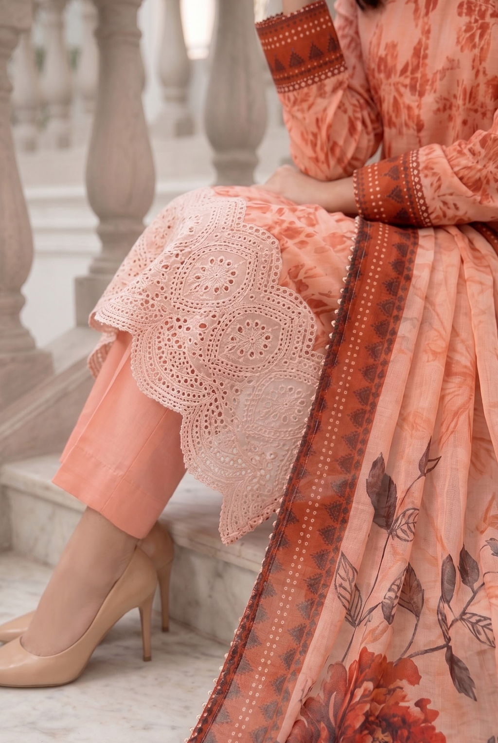 Luxury Heavy Embroidered Net Unstitched 3 Piece Suit with Organza Dupatta – Wedding Formal Wear