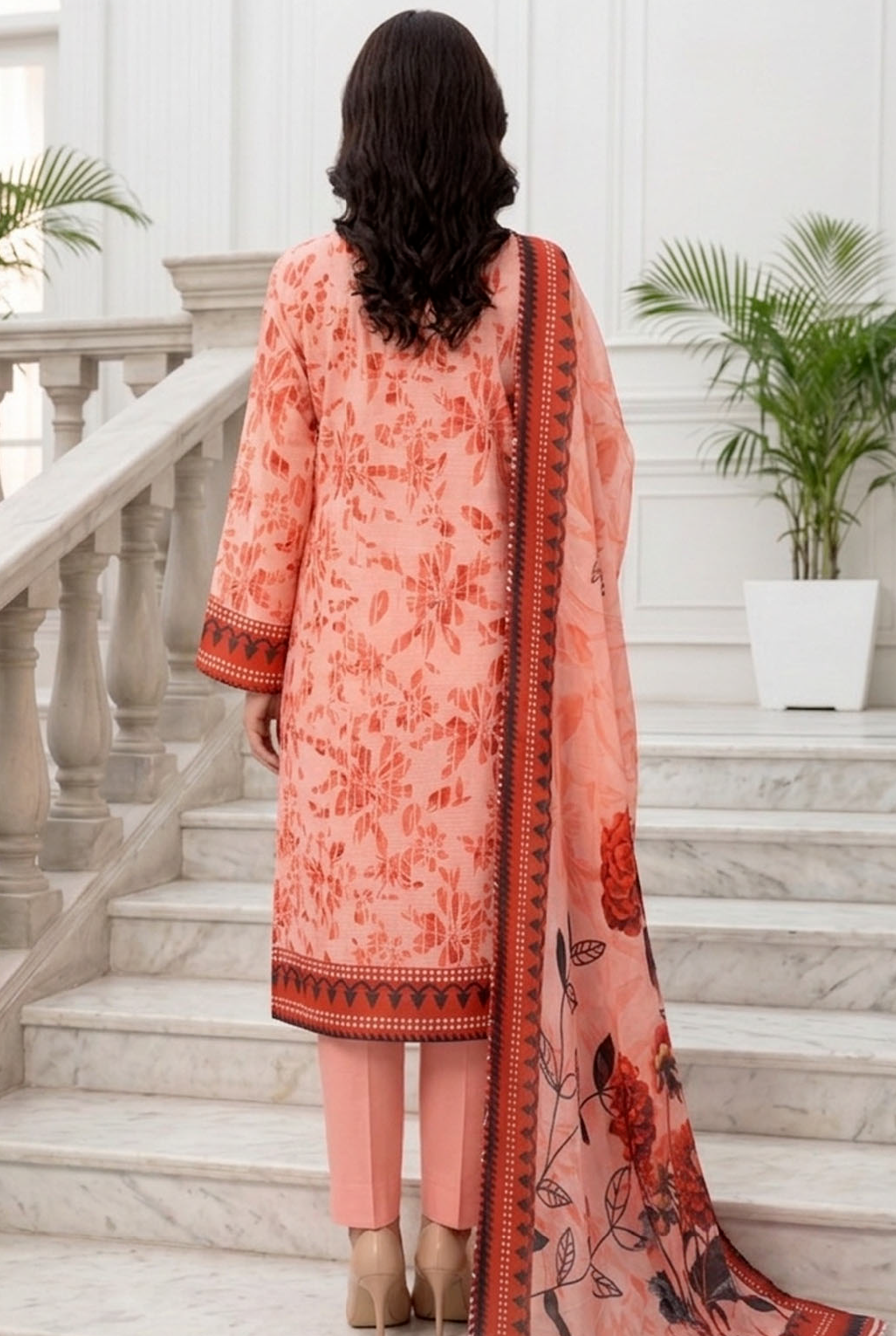 Luxury Heavy Embroidered Net Unstitched 3 Piece Suit with Organza Dupatta – Wedding Formal Wear