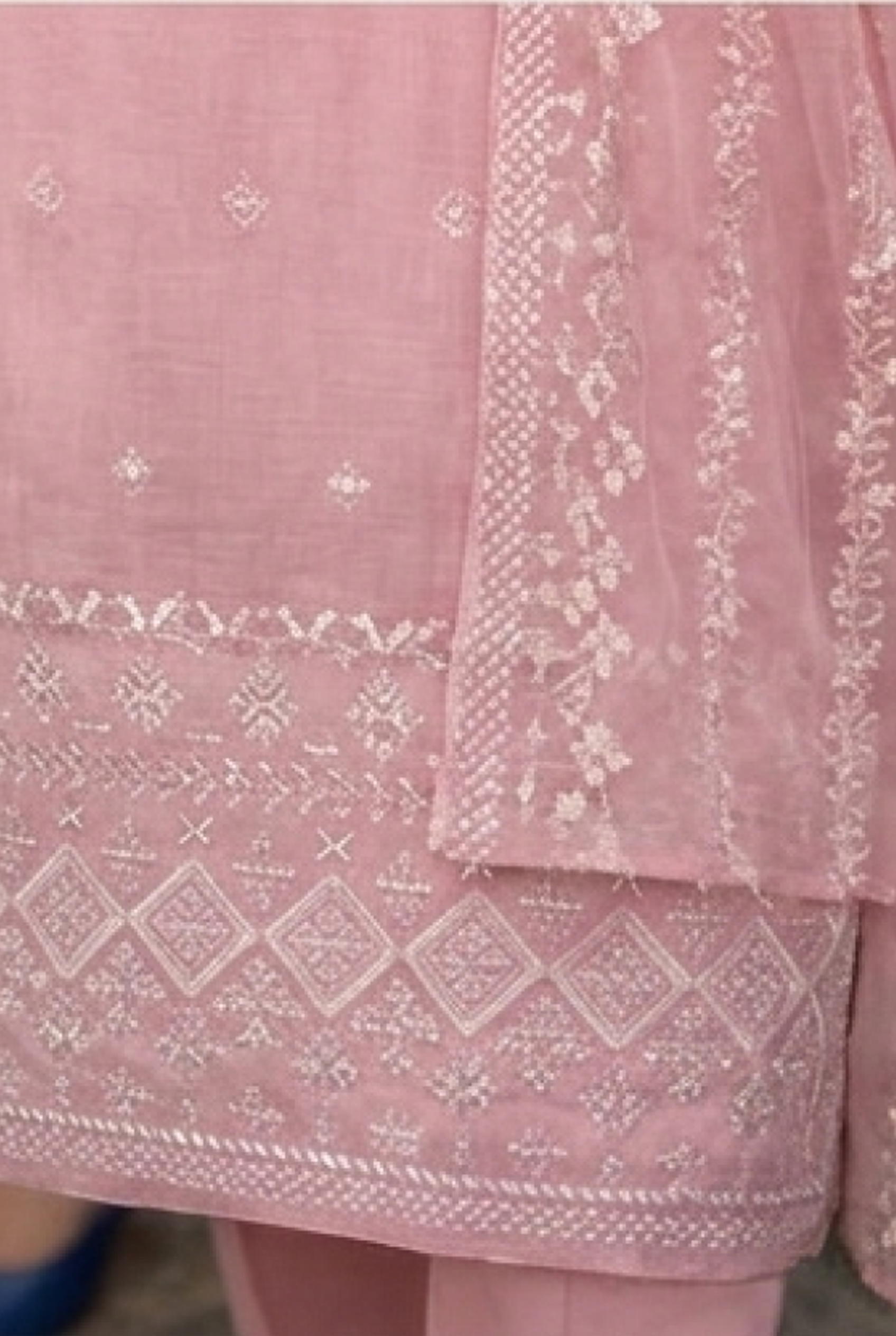 Elegant Embroidered Unstitched 3PC Suit with Detailed Dupatta – Designer Formal Dress