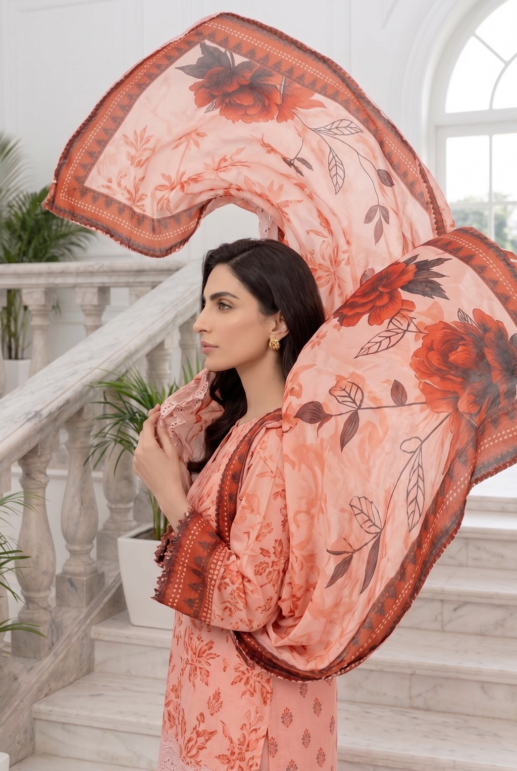 Luxury Heavy Embroidered Net Unstitched 3 Piece Suit with Organza Dupatta – Wedding Formal Wear
