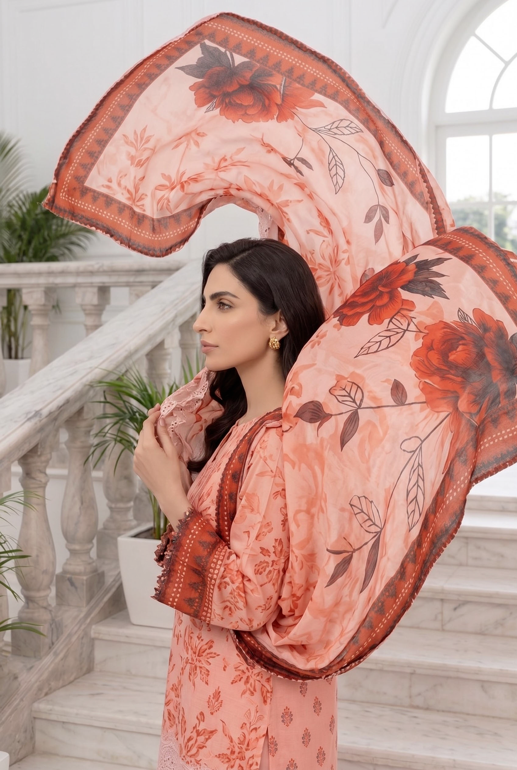Luxury Heavy Embroidered Net Unstitched 3 Piece Suit with Organza Dupatta – Wedding Formal Wear