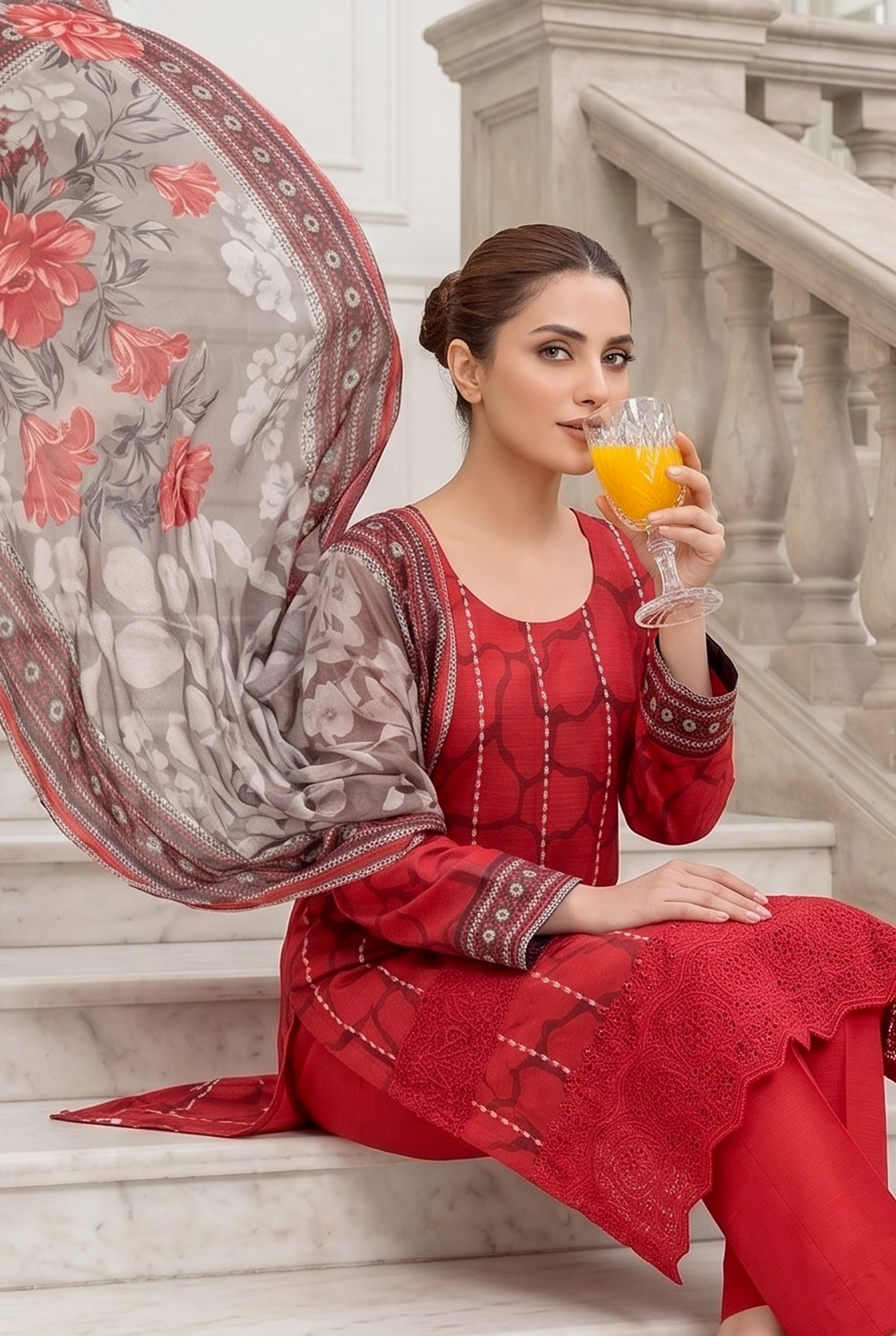 Luxury Heavy Embroidered Net Unstitched 3 Piece Suit with Organza Border Dupatta – Wedding Formal Wear